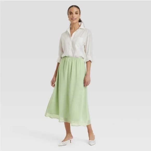 a new day Dresses & Skirts - Elegant Green A New Day Midi Skirt